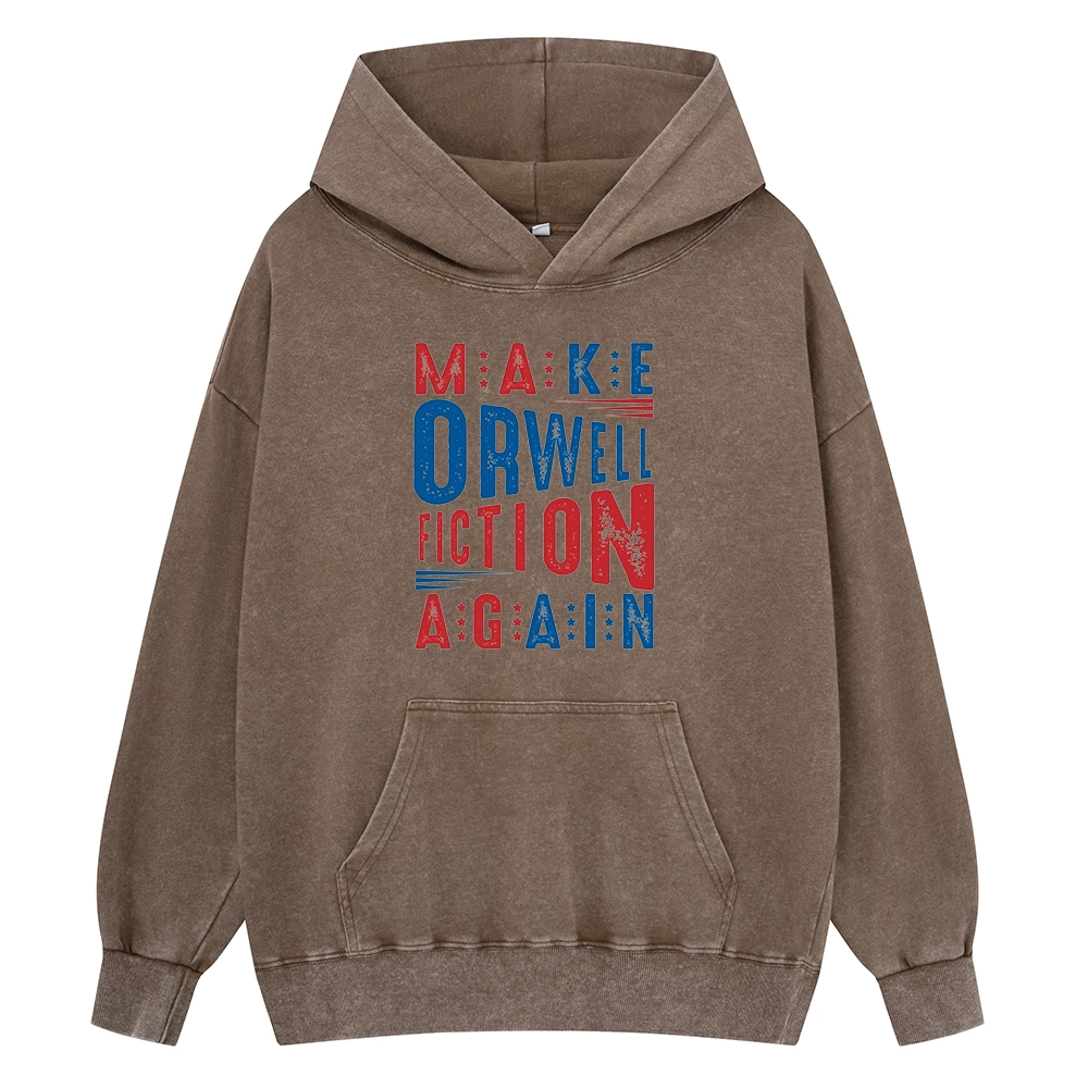 Pagewings 1984 Book Unisex Washed Hoodie