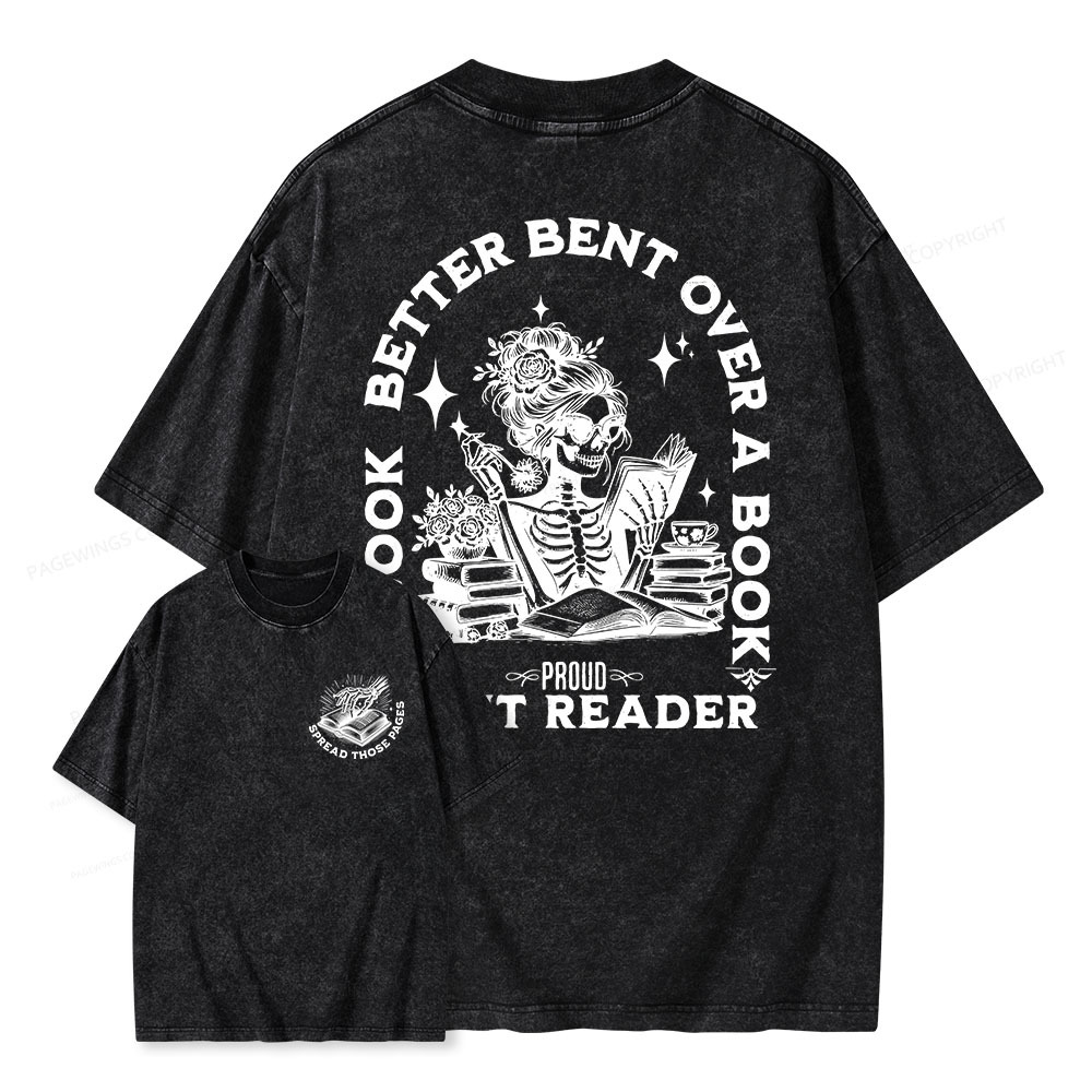 Pagewings Look Better Bent Over A Book Unisex Washed T-shirt