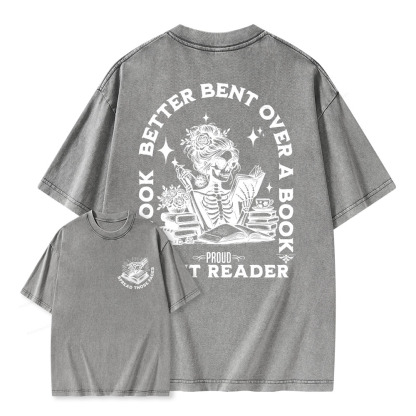 Pagewings Look Better Bent Over A Book Unisex Washed T-shirt