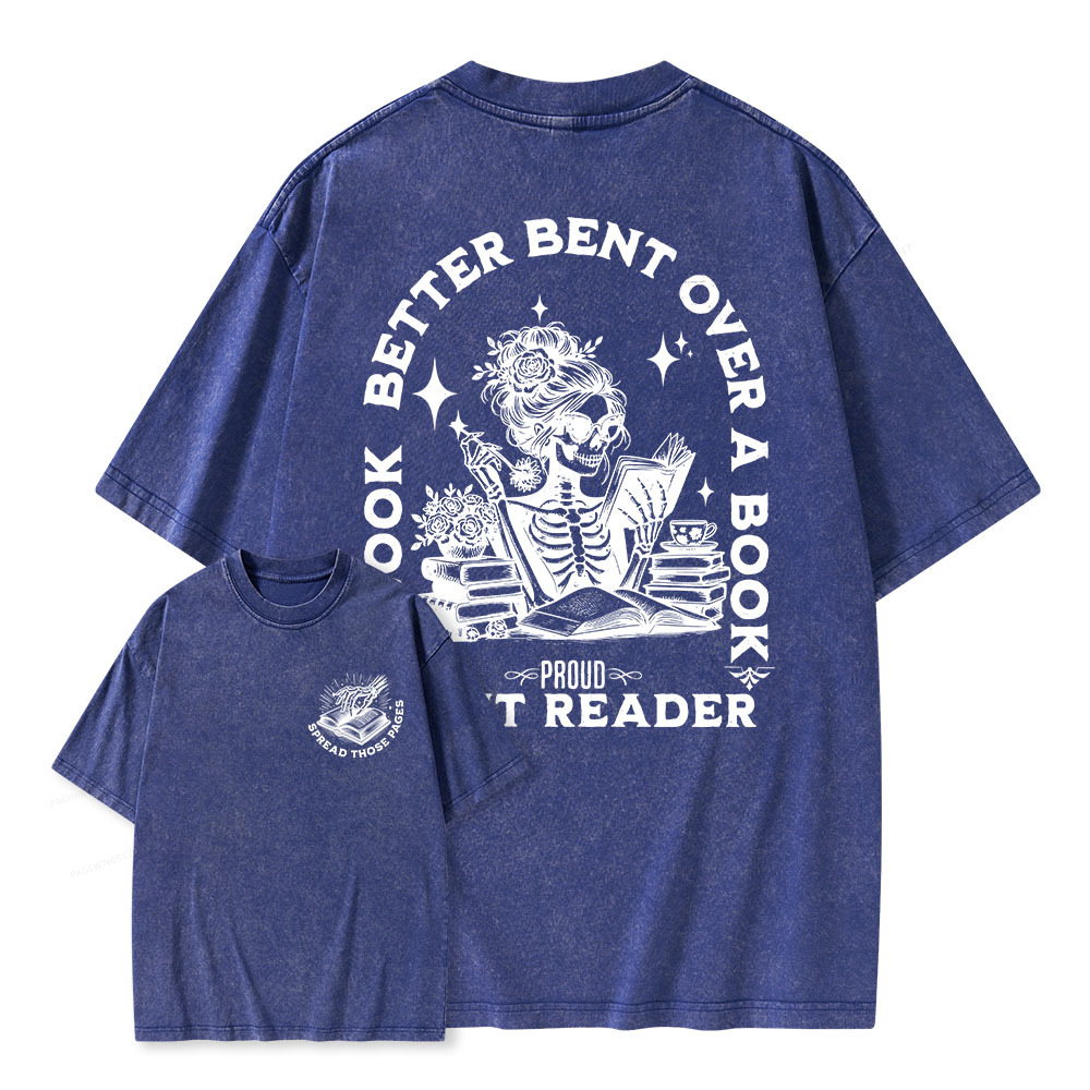 Pagewings Look Better Bent Over A Book Unisex Washed T-shirt