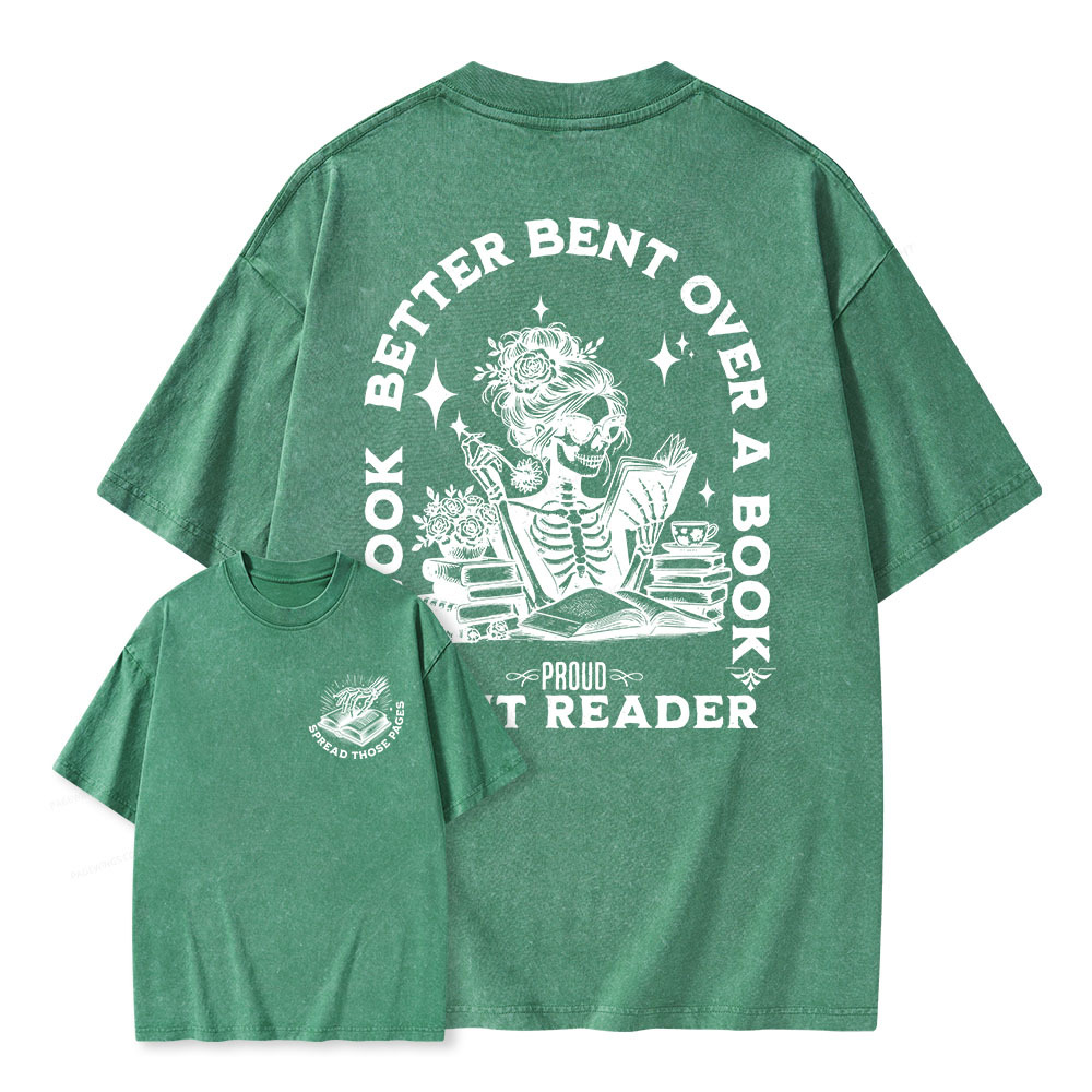 Pagewings Look Better Bent Over A Book Unisex Washed T-shirt