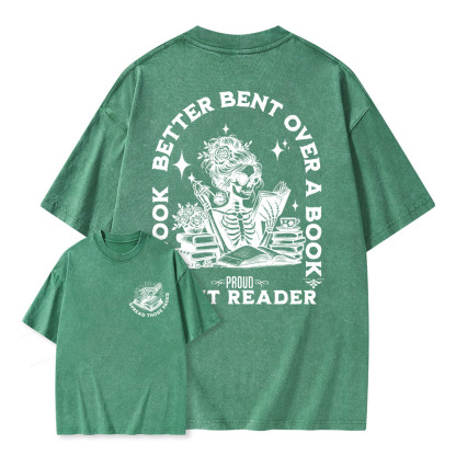 Pagewings Look Better Bent Over A Book Unisex Washed T-shirt