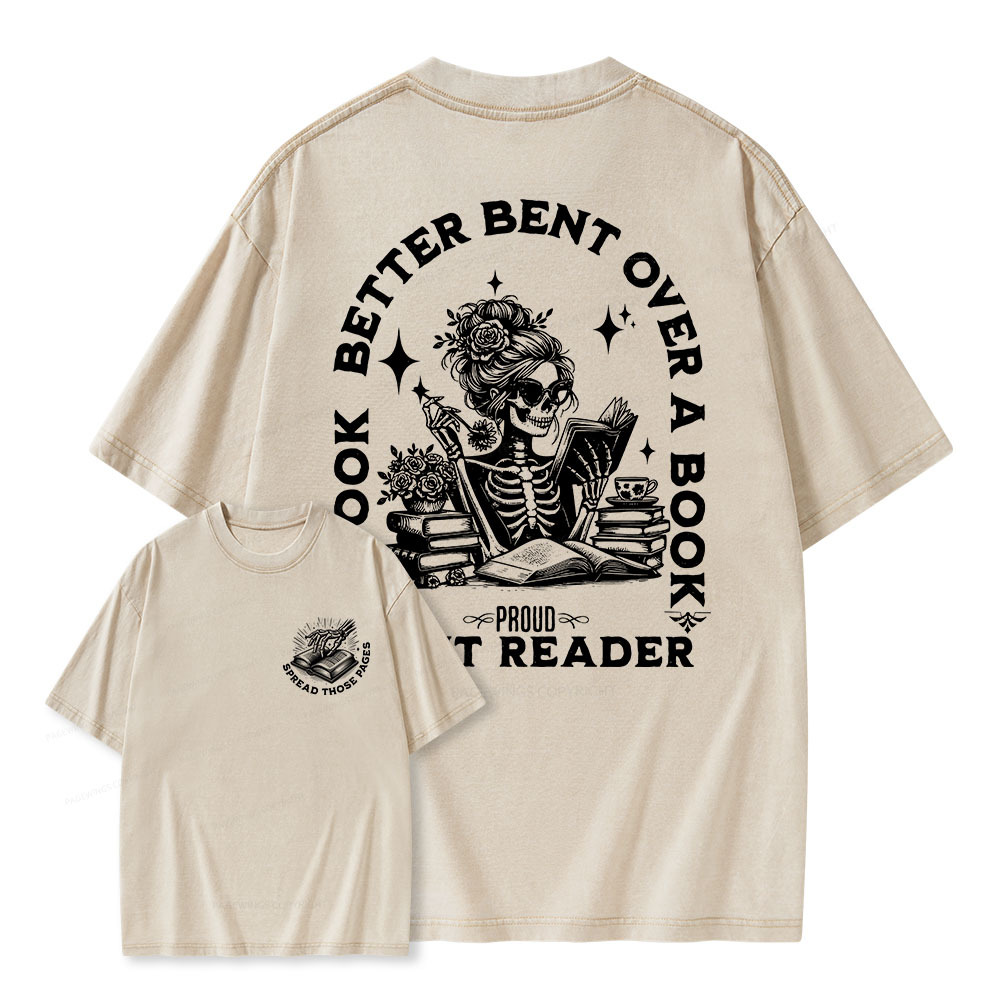 Pagewings Look Better Bent Over A Book Unisex Washed T-shirt