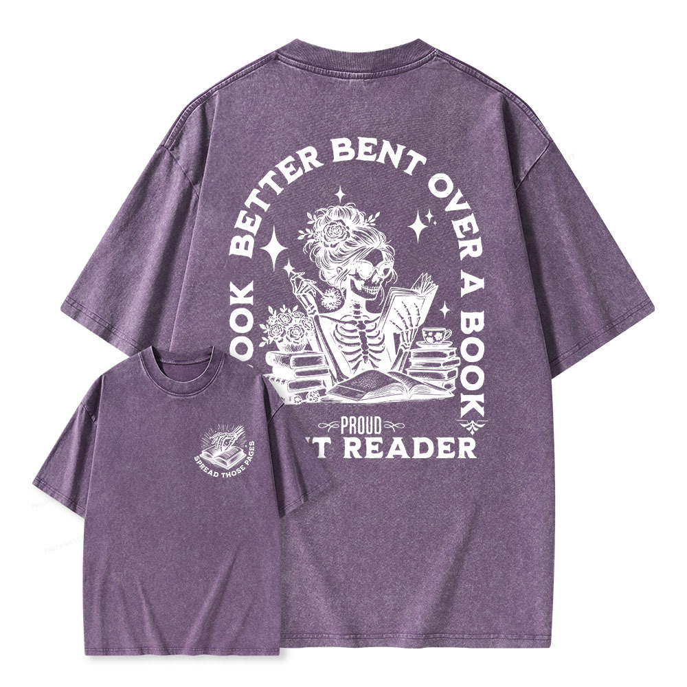 Pagewings Look Better Bent Over A Book Unisex Washed T-shirt