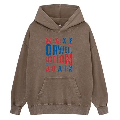Pagewings 1984 Book Unisex Washed Hoodie