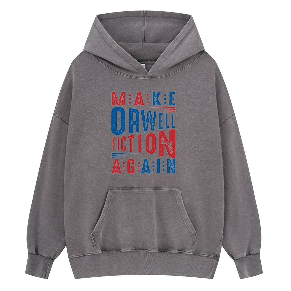 Pagewings 1984 Book Unisex Washed Hoodie