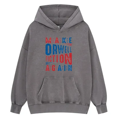 Pagewings 1984 Book Unisex Washed Hoodie