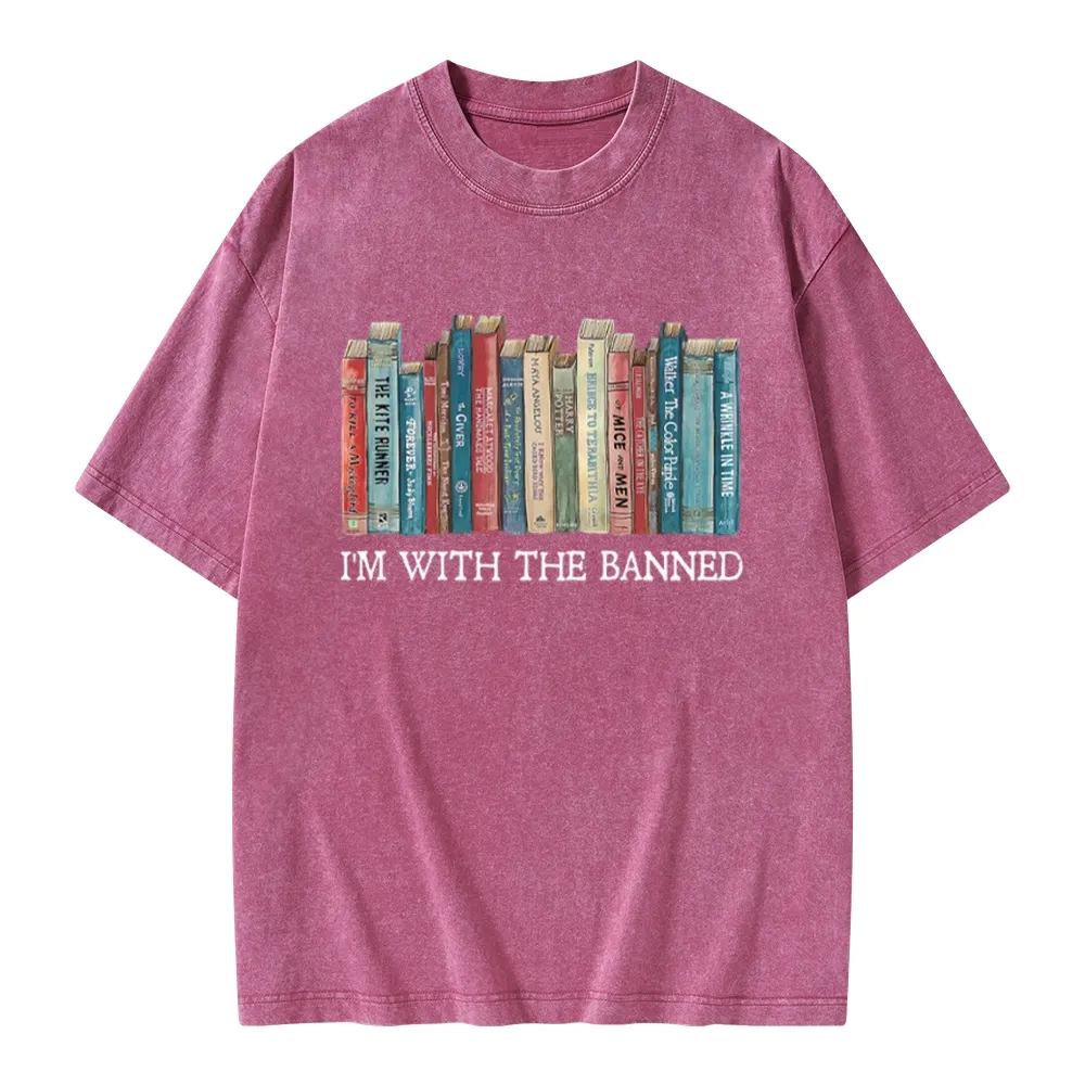 Pagewings I'm With The Banned Unisex Washed T-shirt