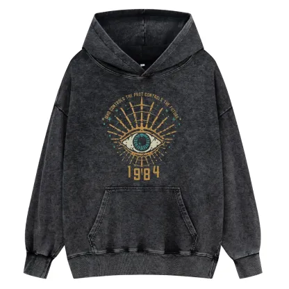 Pagewings George Orwell 1984 Unisex Washed Hoodie