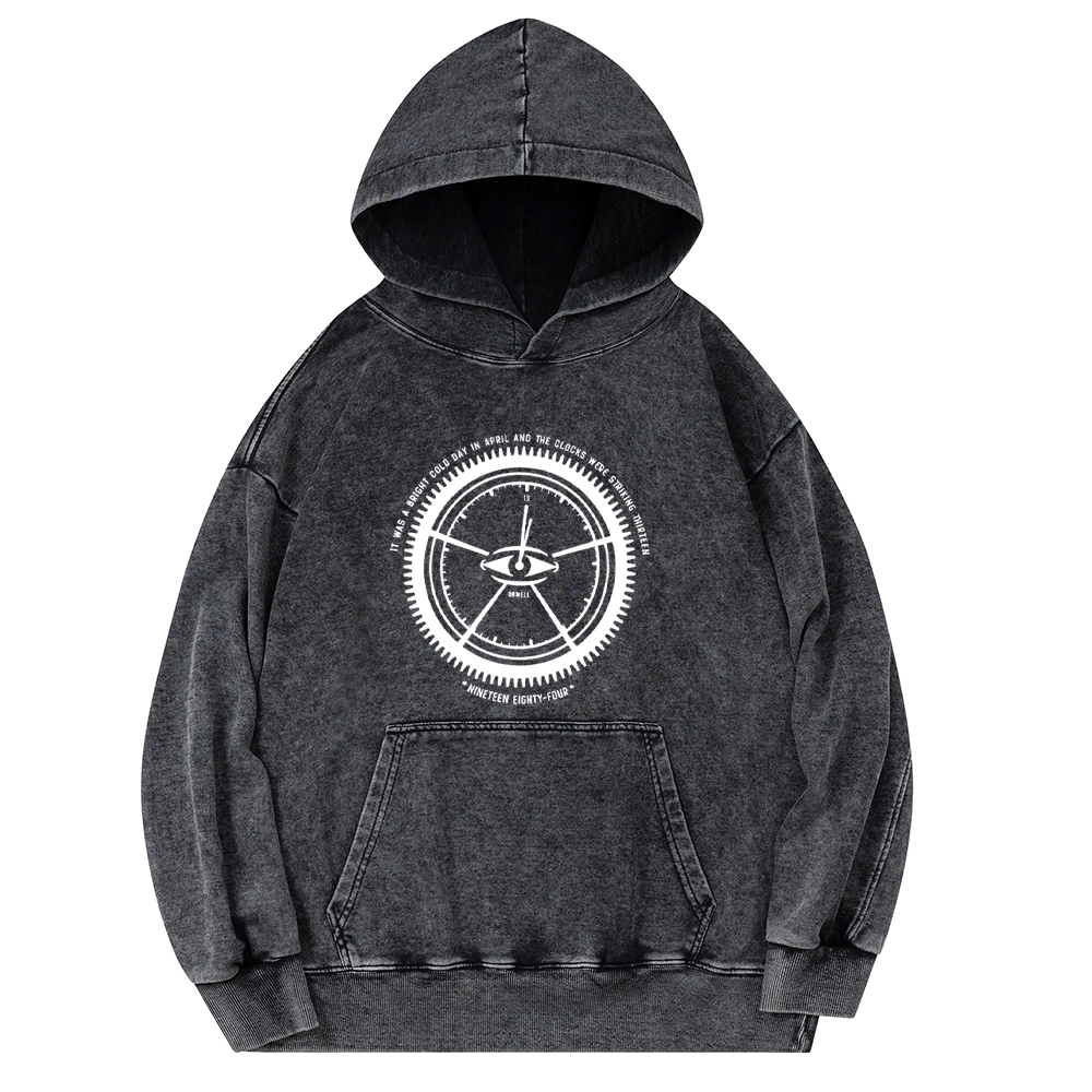 Pagewings Nineteen Eighty-Four Unisex Washed Hoodie