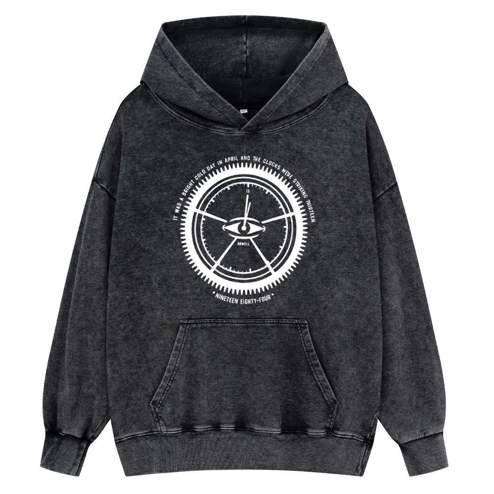Pagewings Nineteen Eighty-Four Unisex Washed Hoodie