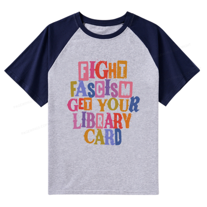 Pagewings Get Your Library Card Raglan T-shirt