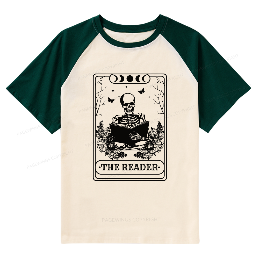 Pagewings The Reader Raglan T-shirt