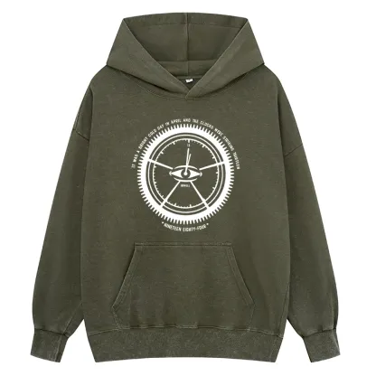 Pagewings Nineteen Eighty-Four Unisex Washed Hoodie