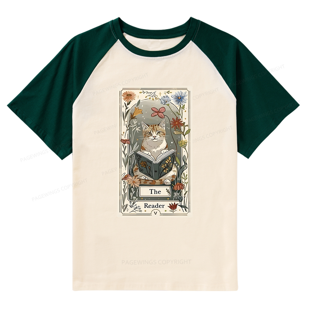 Pagewings The Reader Raglan T-shirt