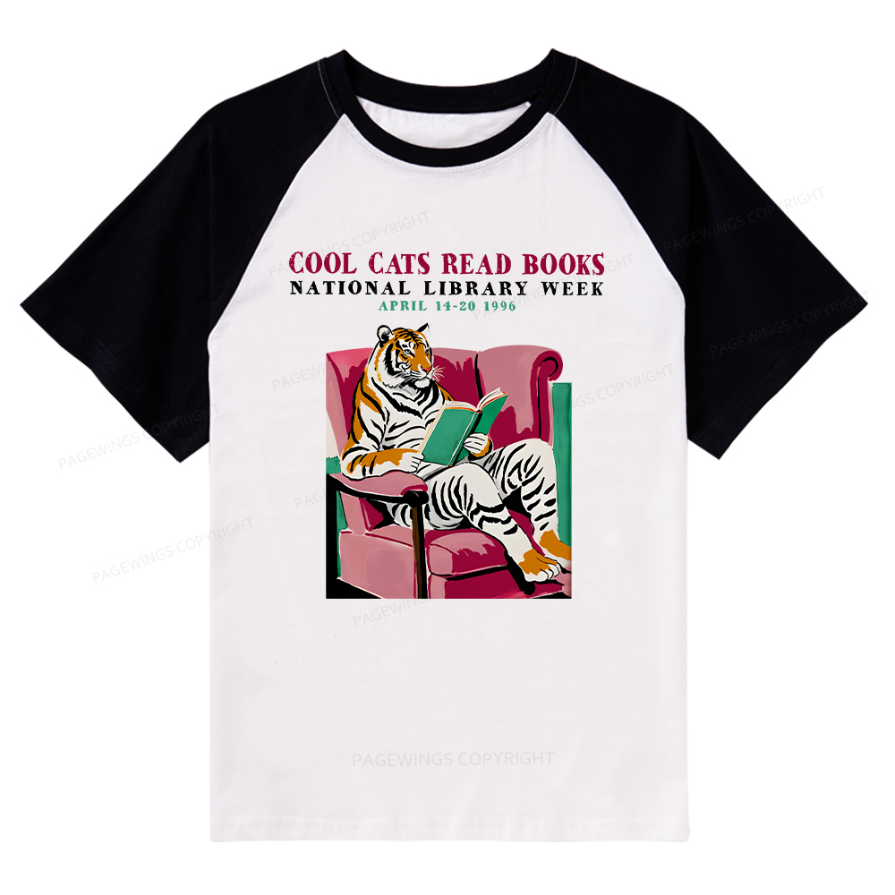 Pagewings Library Week Poster 1996 Raglan T-shirt