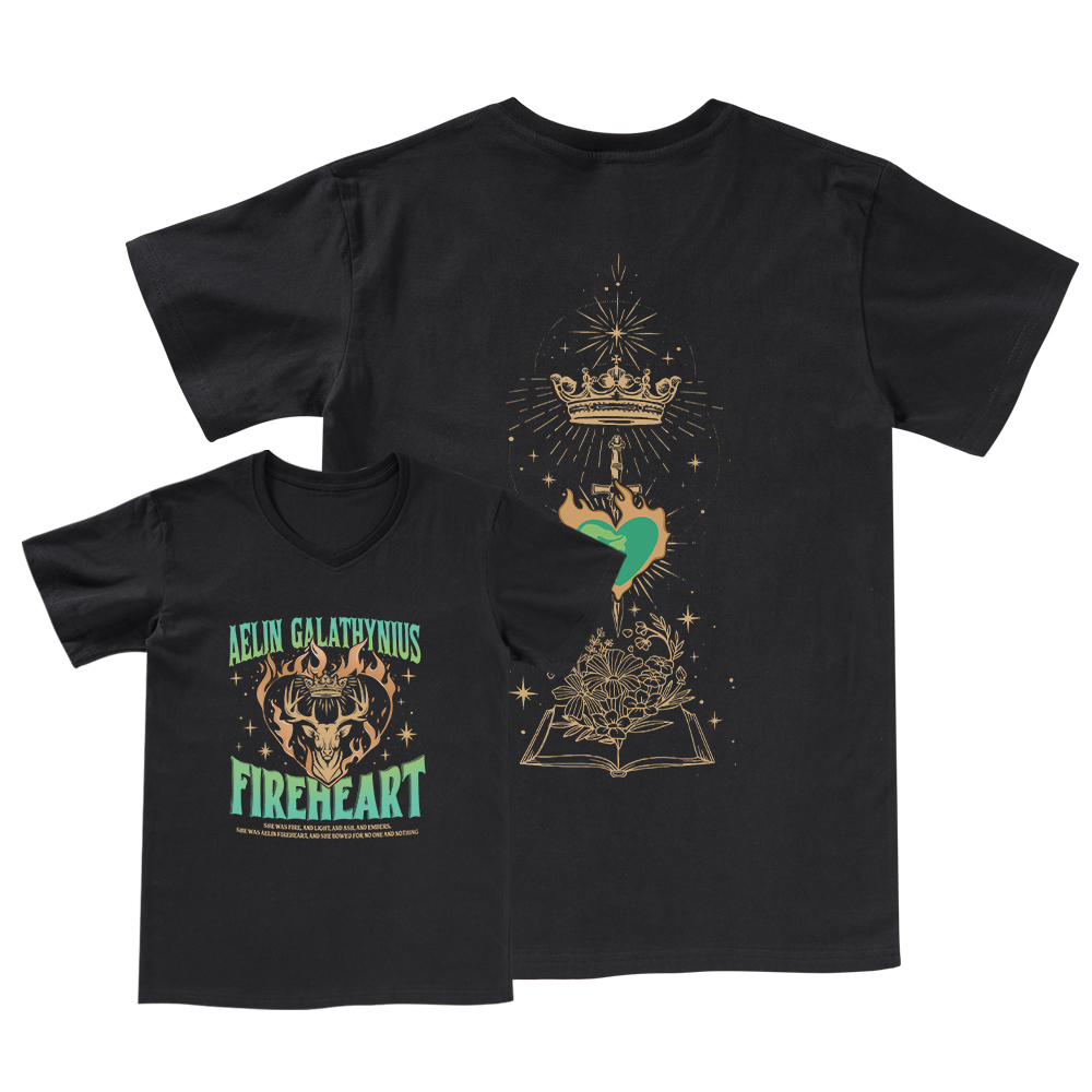 Pagewings Aelin Galathynius Fireheart V-neck T-shirt