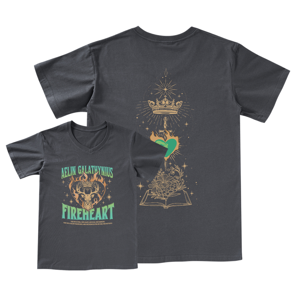 Pagewings Aelin Galathynius Fireheart V-neck T-shirt