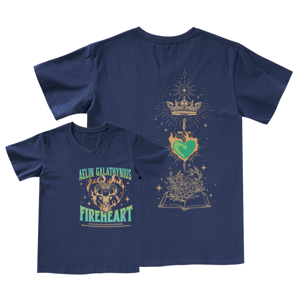 Pagewings Aelin Galathynius Fireheart V-neck T-shirt