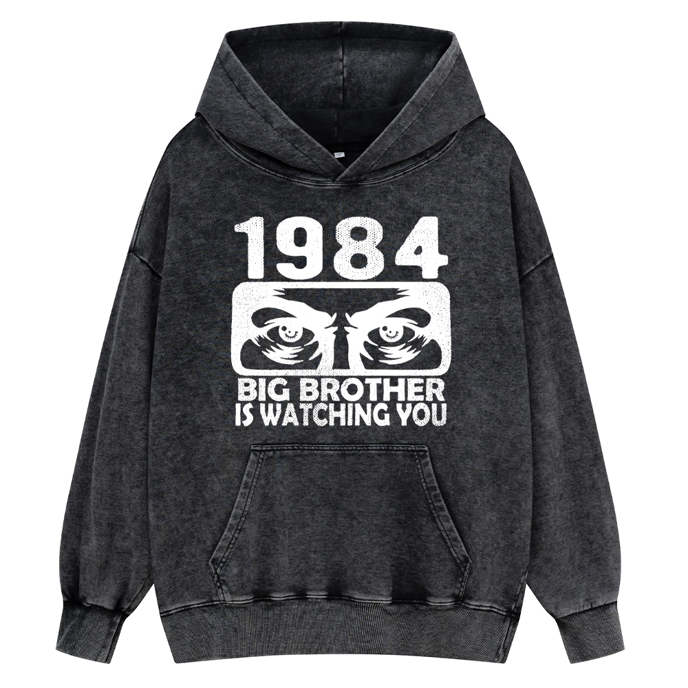 Pagewings Big Brother is Watching You Unisex Washed Hoodie