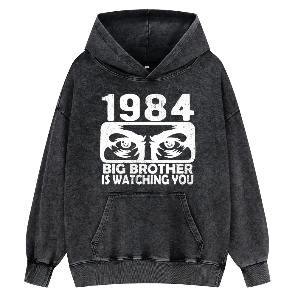 Pagewings Big Brother is Watching You Unisex Washed Hoodie