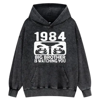Pagewings Big Brother is Watching You Unisex Washed Hoodie