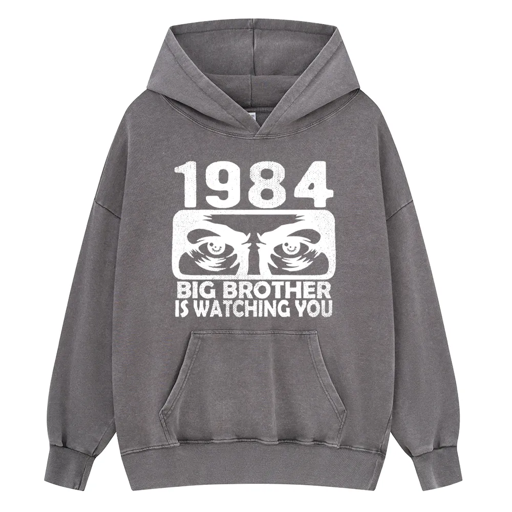 Pagewings Big Brother is Watching You Unisex Washed Hoodie