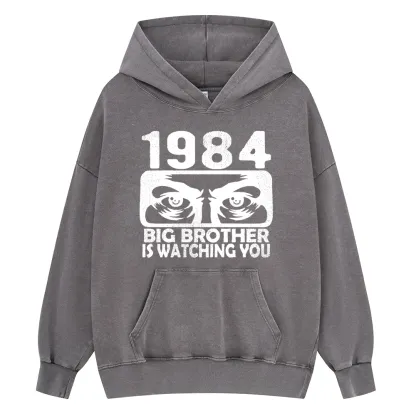 Pagewings Big Brother is Watching You Unisex Washed Hoodie