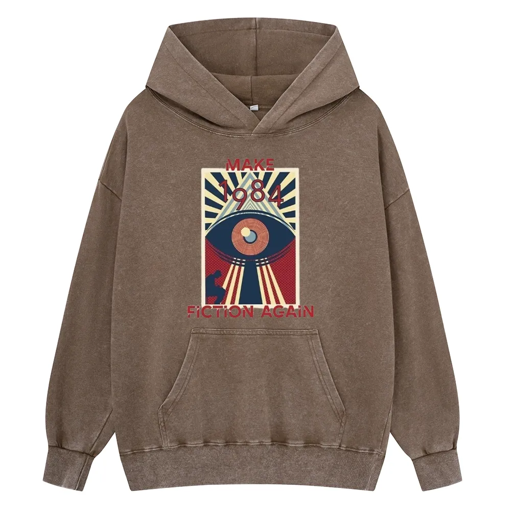 Pagewings Nineteen Eighty-Four Unisex Washed Hoodie