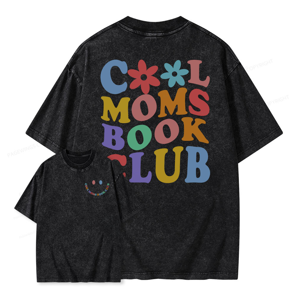 Pagewings Cool Aunts Books Clubs Unisex Washed T-shirt