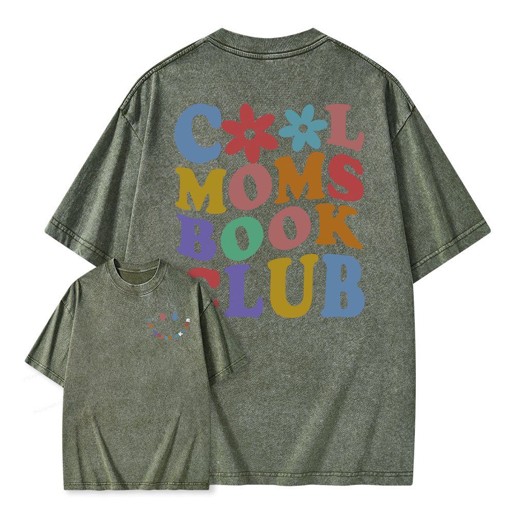 Pagewings Cool Aunts Books Clubs Unisex Washed T-shirt