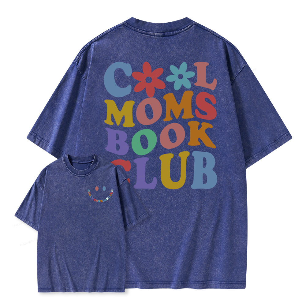 Pagewings Cool Aunts Books Clubs Unisex Washed T-shirt