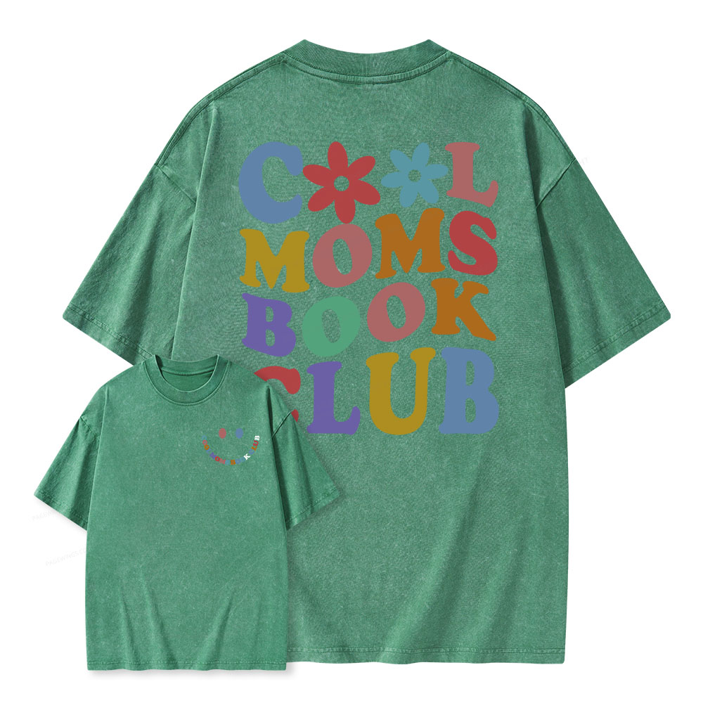 Pagewings Cool Aunts Books Clubs Unisex Washed T-shirt