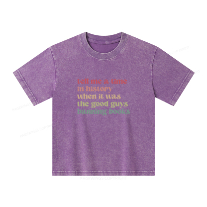 Pagewings Tell Me a Time in History Unisex Kids Washed T-shirt