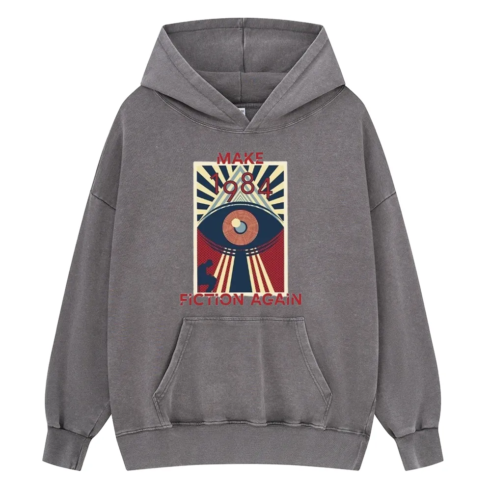 Pagewings Nineteen Eighty-Four Unisex Washed Hoodie