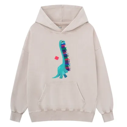 Pagewings Book Dinosaurs Unisex Washed Hoodie