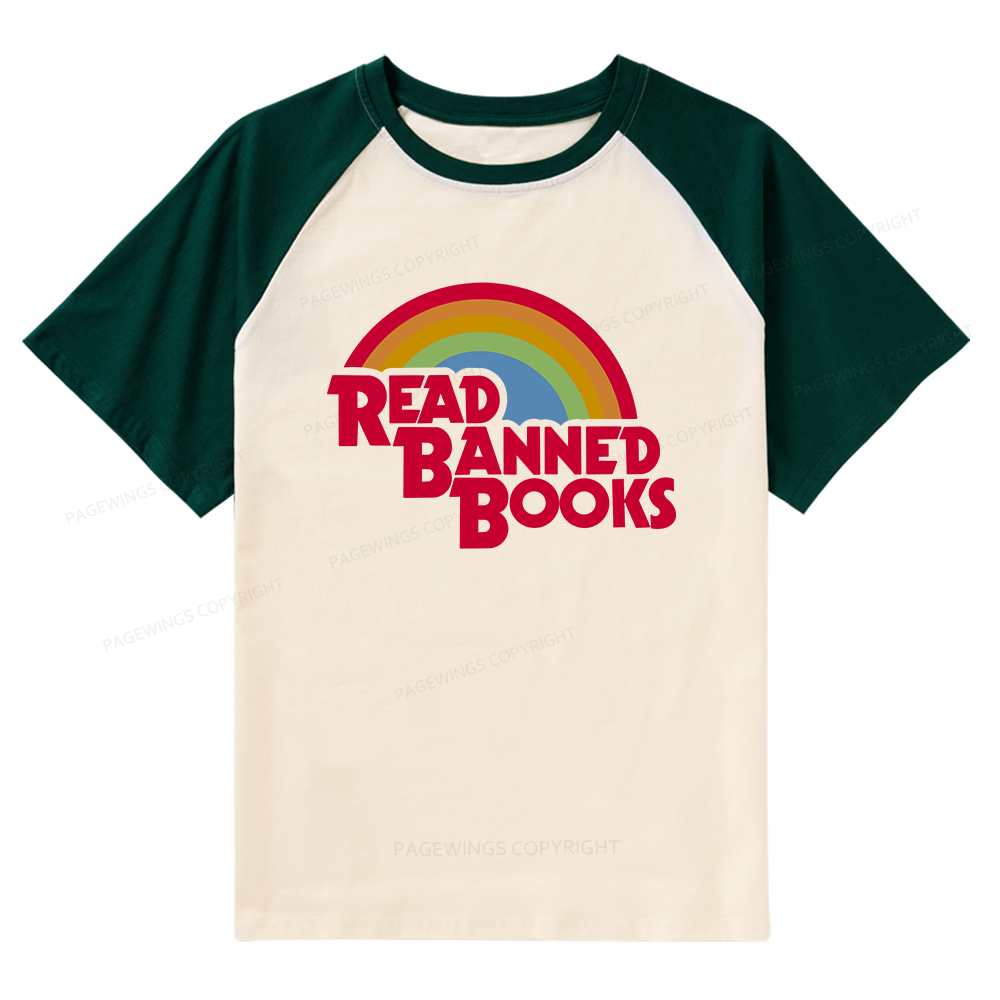 Pagewings Read Banned Books Raglan T-shirt
