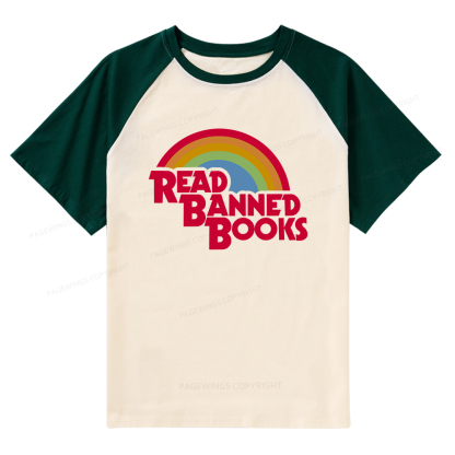 Pagewings Read Banned Books Raglan T-shirt