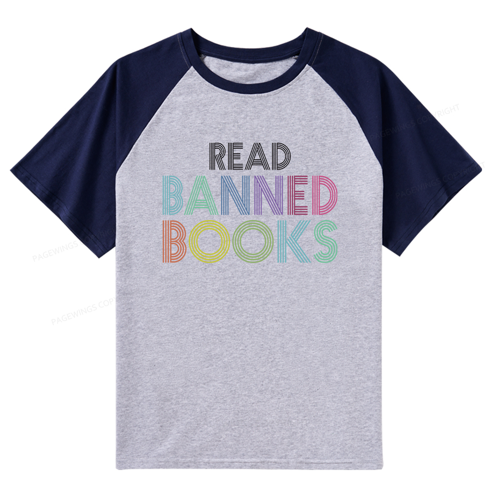 Pagewings Read Banned Books Shirt Raglan T-shirt