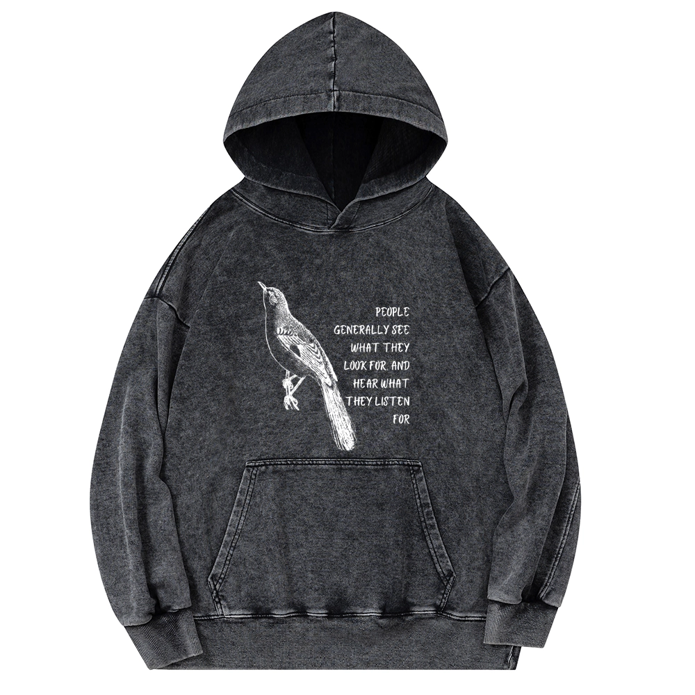 Pagewings To Kill a Mockingbird Unisex Washed Hoodie