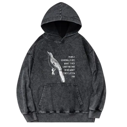 Pagewings To Kill a Mockingbird Unisex Washed Hoodie