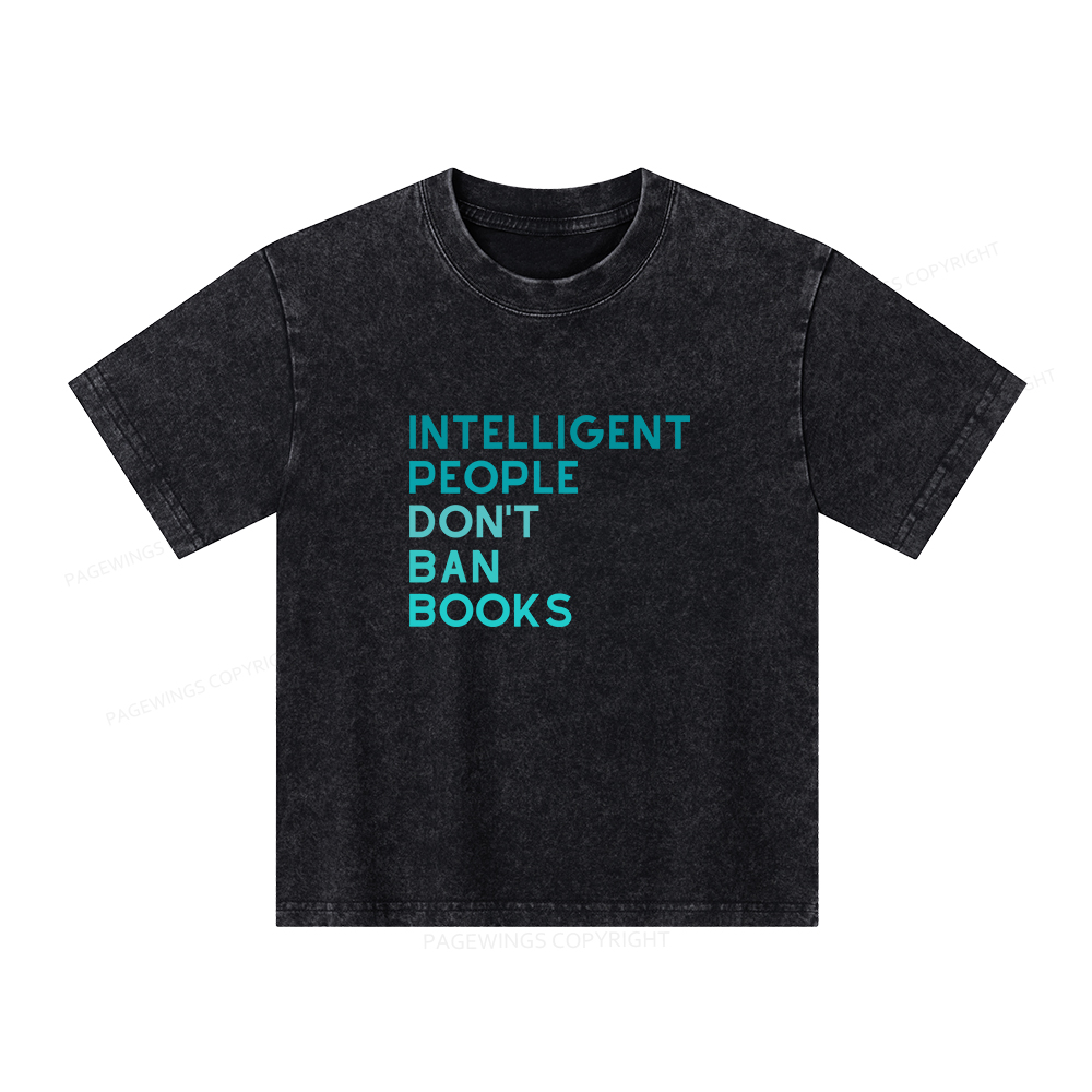 Pagewings Read Banned Books Shirt Unisex Kids Washed T-shirt