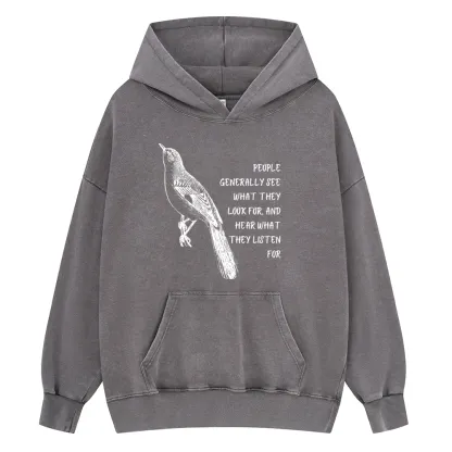 Pagewings To Kill a Mockingbird Unisex Washed Hoodie