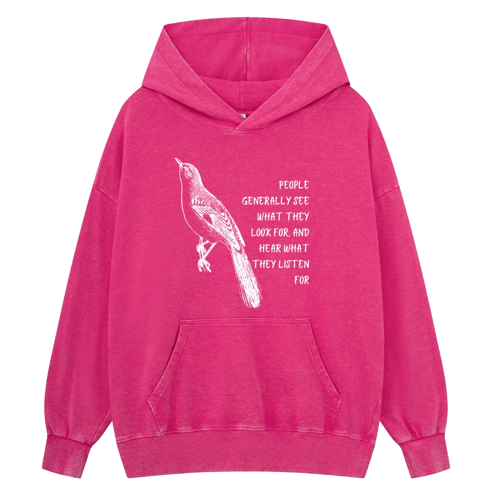 Pagewings To Kill a Mockingbird Unisex Washed Hoodie