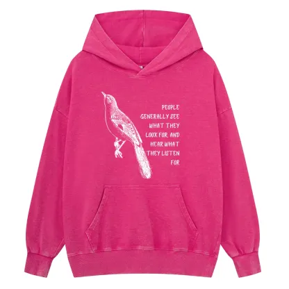 Pagewings To Kill a Mockingbird Unisex Washed Hoodie
