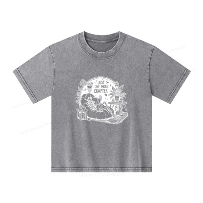 Pagewings Just One More Chapter Unisex Kids Washed T-shirt