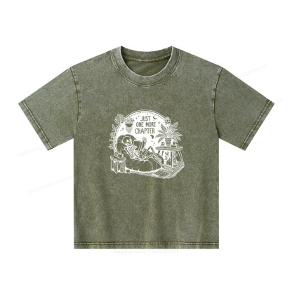Pagewings Just One More Chapter Unisex Kids Washed T-shirt