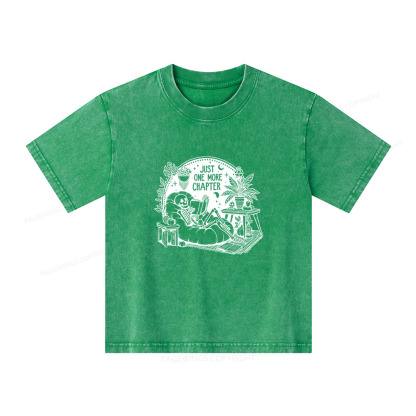 Pagewings Just One More Chapter Unisex Kids Washed T-shirt