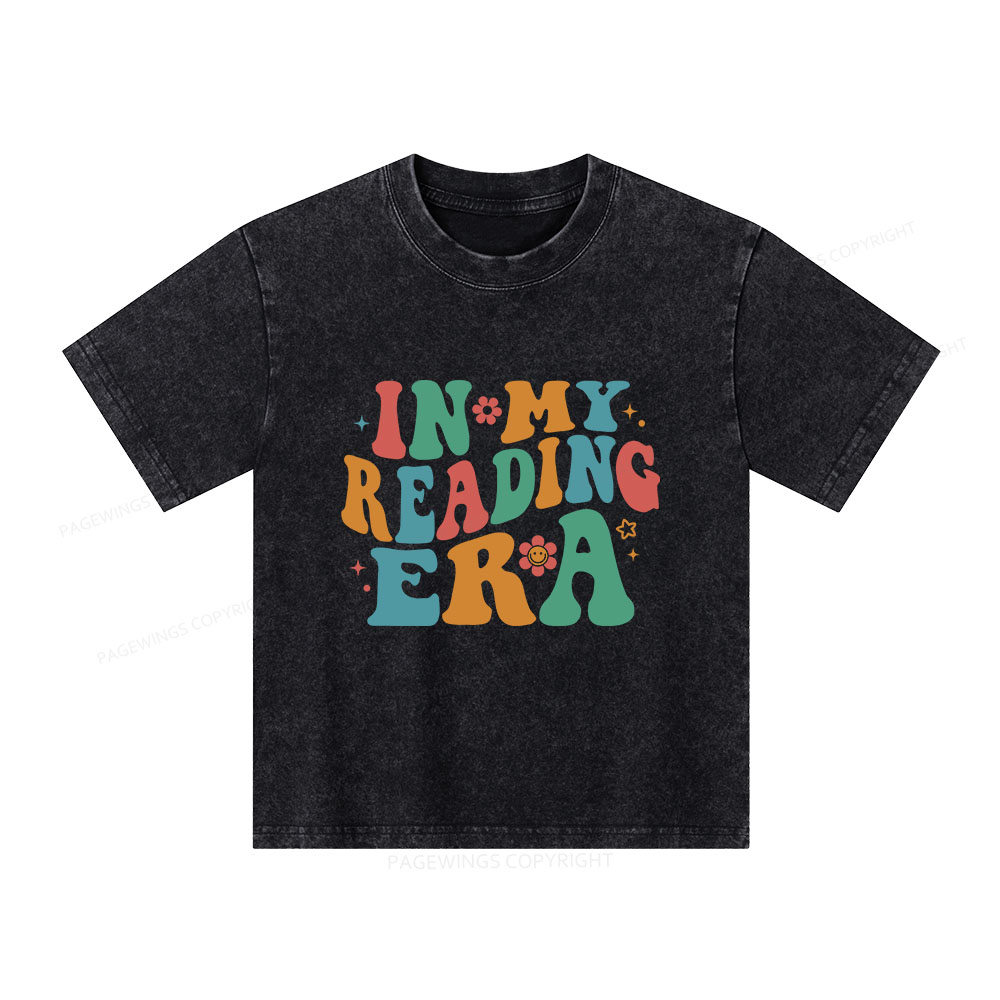 Pagewings In My Reading Era Unisex Kids Washed T-shirt