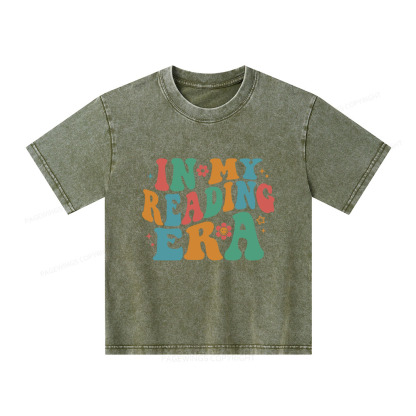 Pagewings In My Reading Era Unisex Kids Washed T-shirt